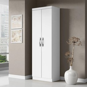 Armário Multiuso 170cm Lavanderia 2 Portas Folly Branco Texturizado A09 - D'Rossi