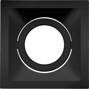 Plafon Embutir Alumínio Square 11,6cm - PRETO
