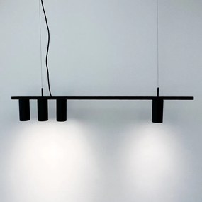 Pendente Retângular 100X5,5X18,5Cm Tubo Assimetrico Alumínio 4Xmr16 -... (CHAMPANHE)