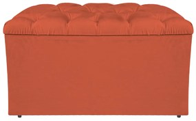 Calçadeira Estofada Liverpool 90 cm Solteiro Suede Terracota - ADJ Decor