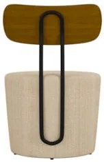 Poltrona Decorativa para Sala de Estar Redonda 53cm Le Moon Z32 Linho