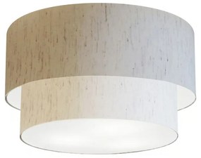 Plafon de Sobrepor Cilíndrico SP-3045 Cúpula Cor Linho Bege