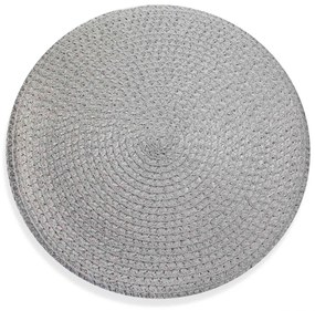 Jogo Americano Redondo de Plástico Cinza 38 cm - D'Rossi