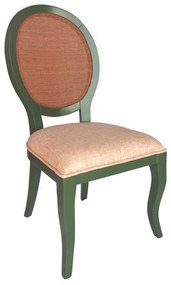 Cadeira Delicate Palha - Verde Oliva - Tecido Tressé Nude Kleiner