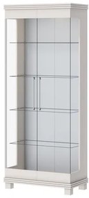Cristaleira Nexus Branco Acetinado Portas de Vidro 175cm - 79099 Sun House
