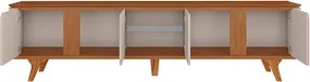 Rack Roma 2.17 Cedro/Off White - Casa D Móveis