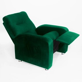 Poltrona Do Papai Reclinável Madri Suede Verde Bandeira