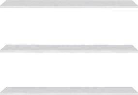 Prateleira Madeira Flutuante Multiuso Kit 3 91x20 Luara L06 - D'Rossi - Branco