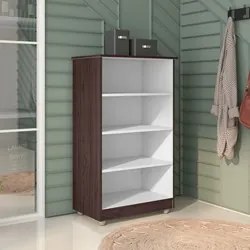 Kit 2 Armários Organizador Multiuso Rosana 2 Portas Castanho - AJL Móv
