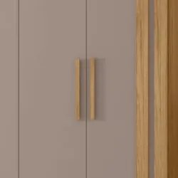 Guarda Roupa Casal 230cm Com 6 Portas Brasid Mel/Cacao C01 - Mpozenato