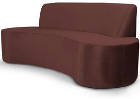 Sofá 4 Lugares Sala de Estar 260 cm Bélgica Veludo Marrom G15 - Gran Belo