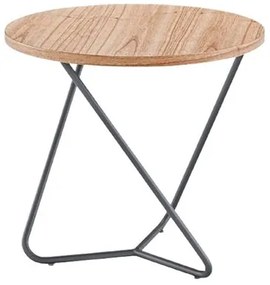 Mesa Lateral Cloe Tampo Cinamomo Base Cinza Fosco 42cm - 77371 Sun House