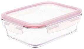 Pote Hermético de Vidro Retangular 1,5 L Vermelho