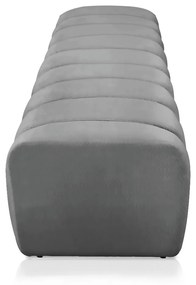 Calçadeira Olivia Casal 140 cm Veludo - D'Rossi - Cinza