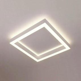 Plafon Dobby Quadrado 50X50X7,5Cm Led 112W Bivolt - Usina 19680/50 (CP-M - Champanhe Metálico, 4000k)