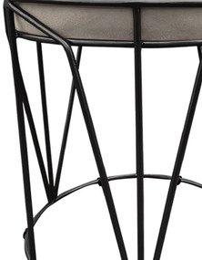Puff Multiuso com Mesa Babu 2 em 1 Suede Base Preto D'Rossi - Bege