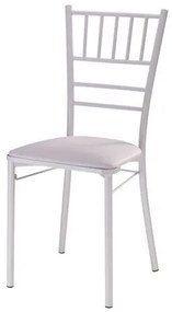 Cadeira 147 Empilhavel com Assento Estofado Branco -12309 Sun House