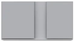 Armário de Cozinha Aéreo 100cm 2 Portas Indiana Cinza Claro - Lumil