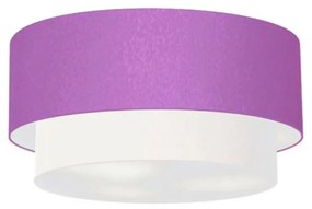 Plafon de Sobrepor Cilíndrico SP-3062 Cúpula Cor Lilás Branco