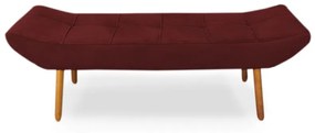 Cabeceira com Calçadeira Casal 140cm Maya Suede Bordô - Sheep Estofados - Vermelho escuro