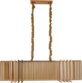 Pendente Metal Cristal Dourado Champanhe Bell