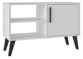 Rack Aparador Buffet 1 Porta BPP 24 - Branco Preto