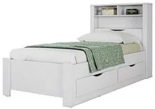Cama Solteiro Invicta com 2 Gavetas Branco - Santos Andirá