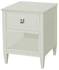 Mesa de Cabeceira Benito com Nicho - Off White  Kleiner