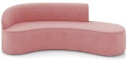 Sofá 4 Lugares 220cm Wendi e Poltrona Steve Suede Rosê I01  - Mpozenat
