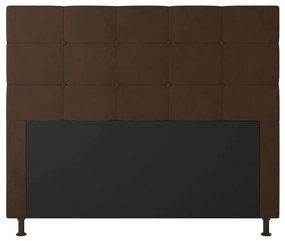 Cabeceira Casal Cama Box 140cm para Quarto Stambul Suede M11 - D'Rossi - Marrom