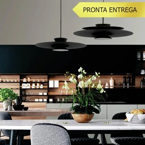 Pendente Tule Ø60X25Cm 1Xmr16 - Usina 25120/60 (TC-F - Terracota Fosco, Igual a Cor 1)