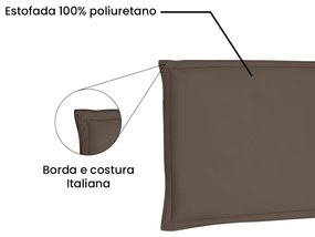 Cabeceira Painel Garden Para Cama Box Casal 140 cm Suede - D'Rossi - Caramelo