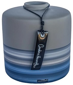 Vaso Reto Decorativo em Cerâmica 15x13x13 - Lagunas Fosco Kleiner