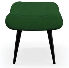 Puff Decorativo Para Sala de Estar Pés Palito Lord Veludo Luxo Verde -