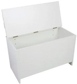 Banco/Caixa de Lenha com Baú CL 001 100% MDF - Branco
