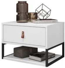 Mesa De Cabeceira Para Quarto 1 Gaveta Sigma C14 Branco - Mpozenato