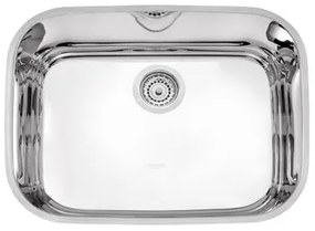 Cuba de Embutir Tramontina Lavínia 48 BL em Aço Inox Alto Brilho 48 x 34 x 18 cm com Válvula