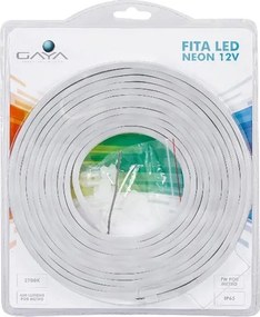 Fita De Led Neon 7w Por Metro 12v Irc80 Ip65 5 Metros - LED BRANCO QUENTE (2700K)