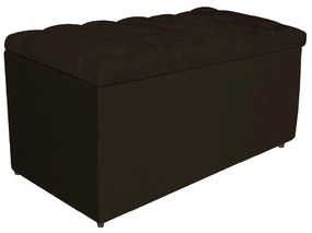 Calçadeira Estofada Liverpool 90 cm Solteiro Corano Marrom - ADJ Decor