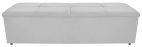 Calçadeira Munique 195 cm King Size Corano Branco - ADJ Decor