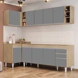 Armário de Cozinha Modulado de Canto Direito 5 Peças CP43 Balcão sem T
