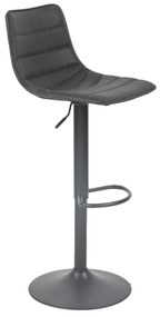 Banqueta Alta Kit 2 Bete Preto Base Giratória de Metal Preto R02 - D'Rossi