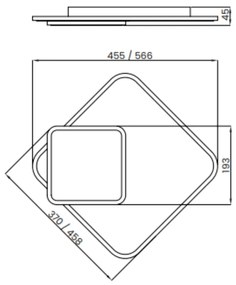 Plafon Cedro 37X37X4,5Cm Led 48W 3000K Bivolt Alumínio E Acrílico - Am...