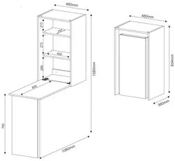 Armário de Parede Dobrável AM3106 Branco - Tecno Mobili