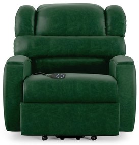 Poltrona do Papai Sala de Cinema Reclinável Kylie Elevação Lift Elétrico PU Verde Musgo G23