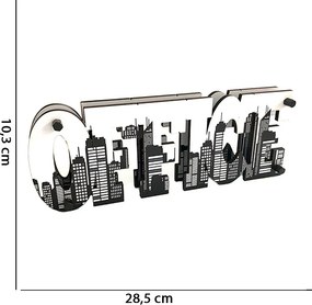Placa de Mesa Decorativa Decorativa Dupla Face "Office Predios" C03 - D'Rossi