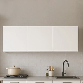 Armário Cozinha Aéreo 120cm 3 Portas Leticia A01 - D'Rossi - Branco