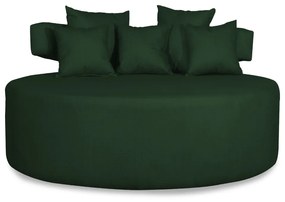 Sofá Chaise Eva Redondo 02 Lugares Suede Verde Bandeira