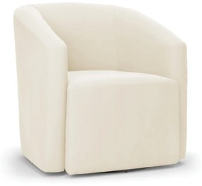Poltrona Decorativa Base Giratória Stella Max Veludo D03 - D'Rossi - Bege