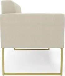 Namoradeira e 2 Poltronas Industrial Dourado Ana Bouclé Bege - Ibiza